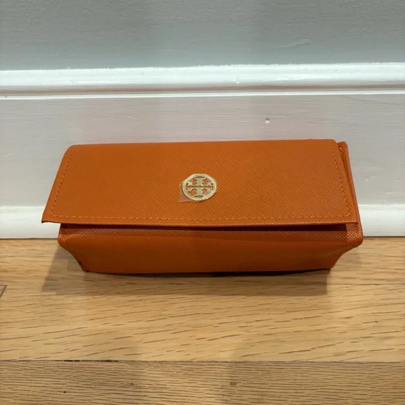 Tory Burch Vibrant Orange Sunglasses Case - Picture 1 of 4